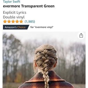 Taylor Swift evermore Transparent Green Vinyl💚